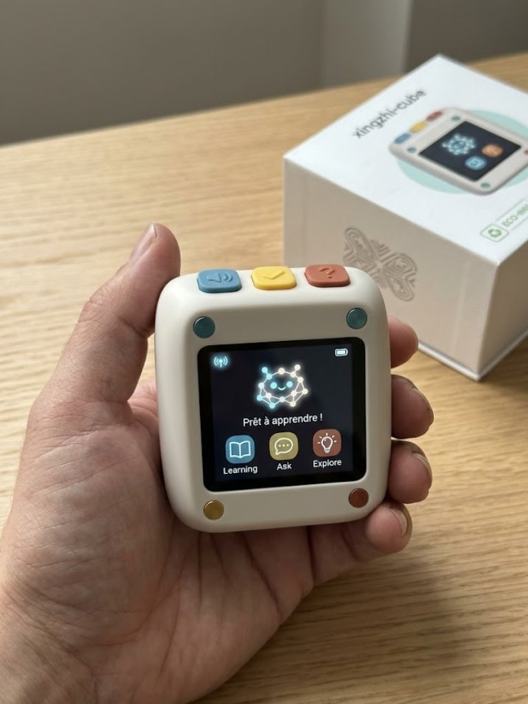 MiYaYa - Assistant éducatif intelligent avec écran animé par IA, tenu en main